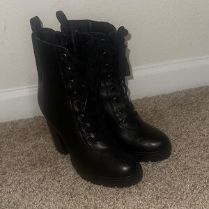 Steve Madden Black Combat Boots